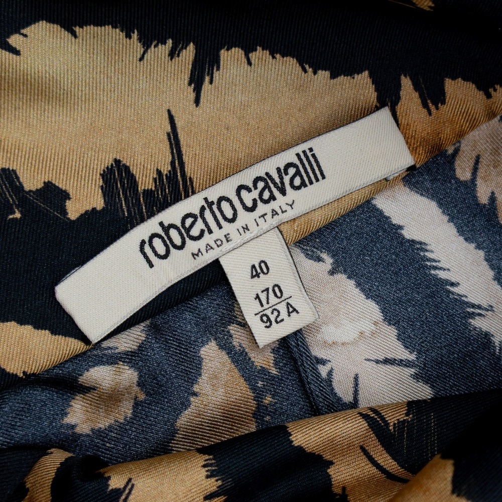 Vintage RARE Roberto Cavalli Tiger Print Silk Wrap Skirt w mini skirt - IT 40 - Picture 10 of 11